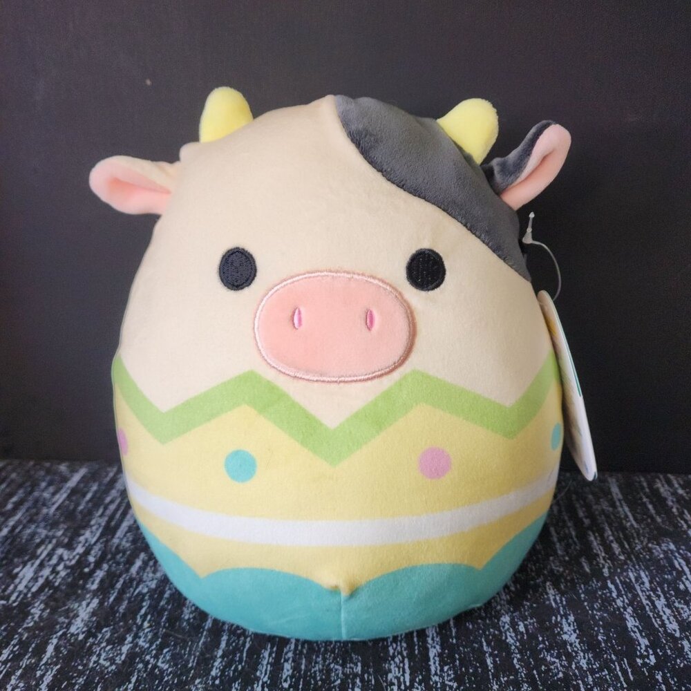 Squishmallows Connor Easter Egg Cow 8 in NWT